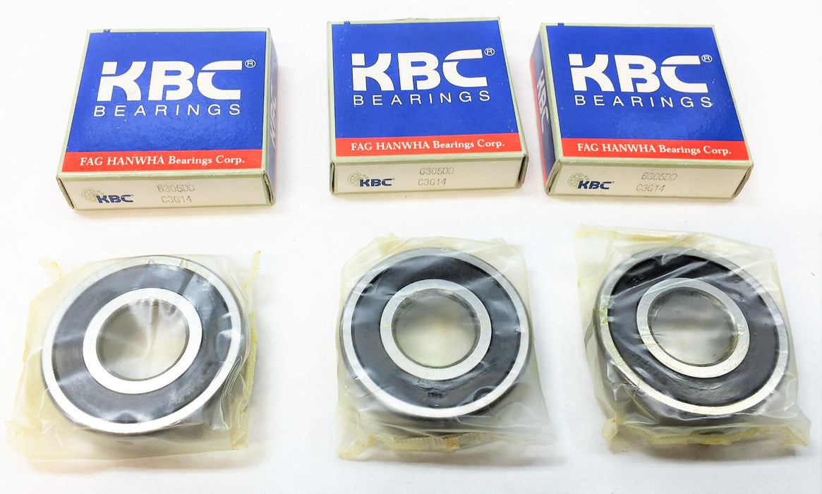 KBC BEARINGS Bearing 6305DD (C3G14) [Lot of 3] NOS