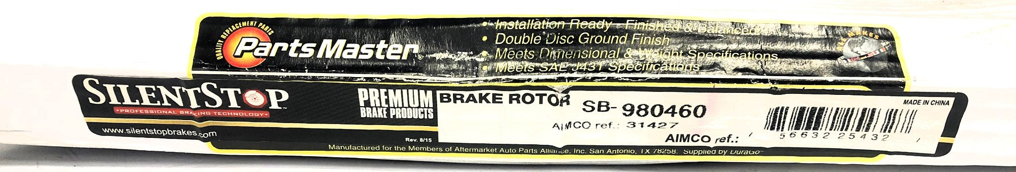 Silent Stop Parts Master Front Brake Disc Rotor SB-980460 NOS