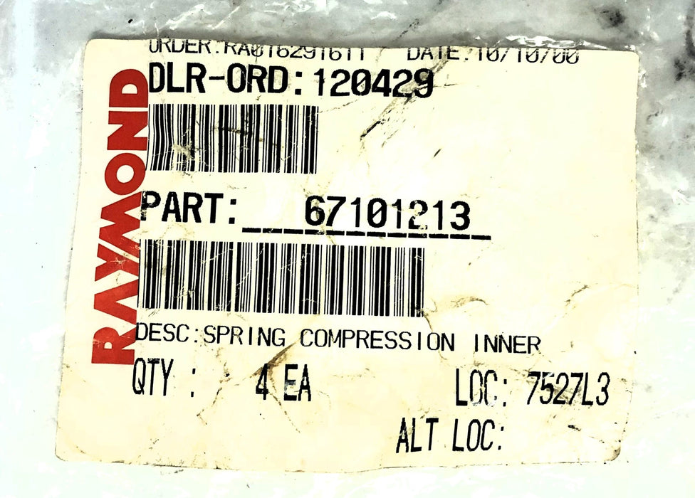 Raymond Set Of 4 Inner Compression Spring 671-012-13 NOS