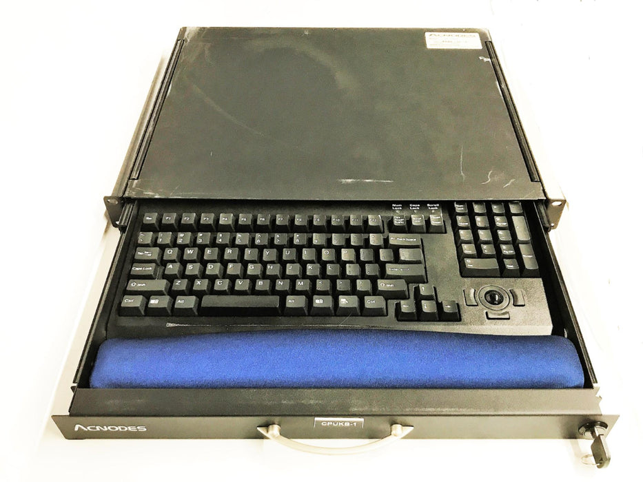 Acnodes Lockable Rackmount Keyboard Drawer w/ Keyboard RK1200B USED