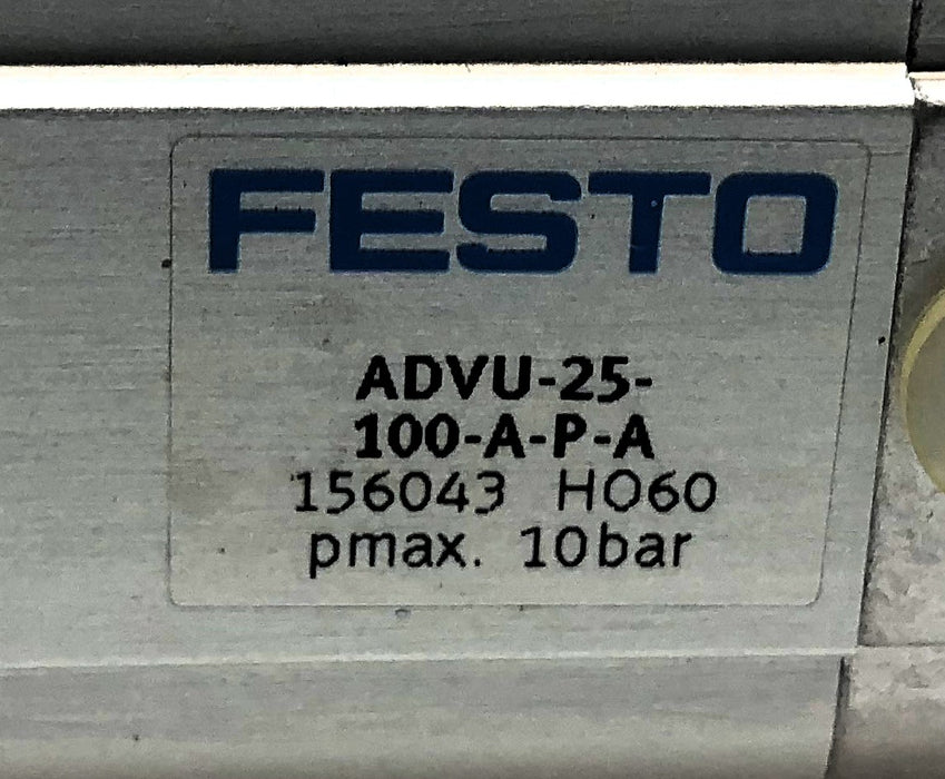 Festo 10 Bar Pmax Pneumatic Cylinder ADVU-25-100-A-P-A NOS