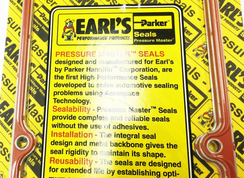 Earl's Parker Pressure Master Seals Master Valve Cover Seal 29E03A NOS