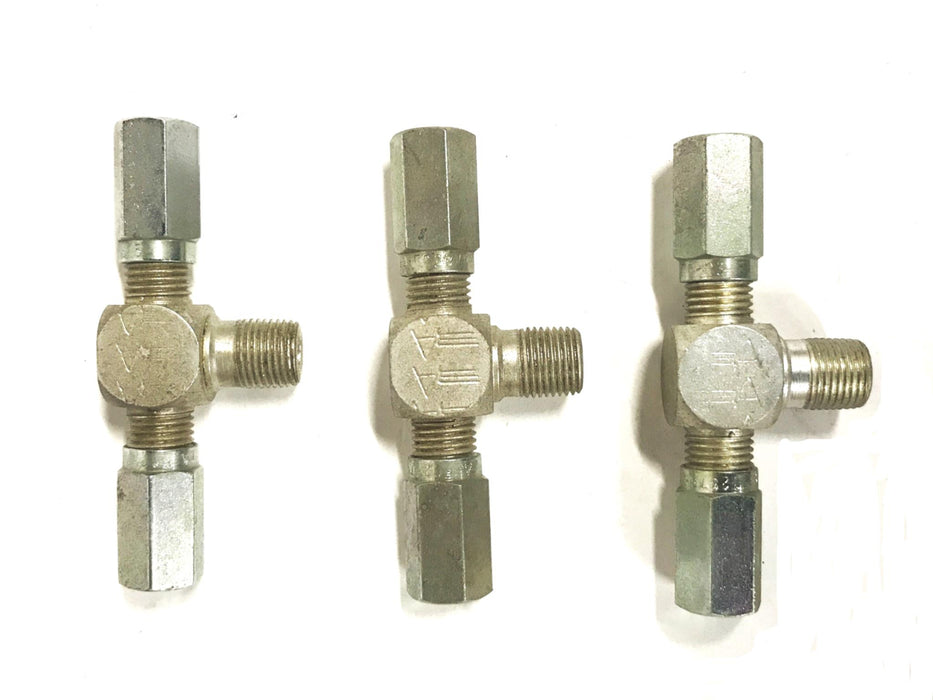 Eaton 3/8 inch x 5/16 inch Compression Fitting Tee FC2875-03 [Lot of 3] NOS