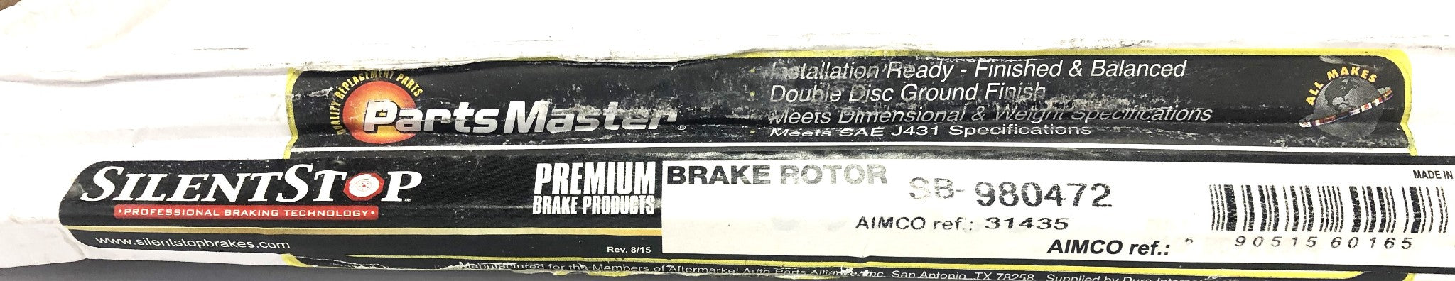Silent Stop Parts Master Rear Brake Disc Rotor SB-980472 NOS