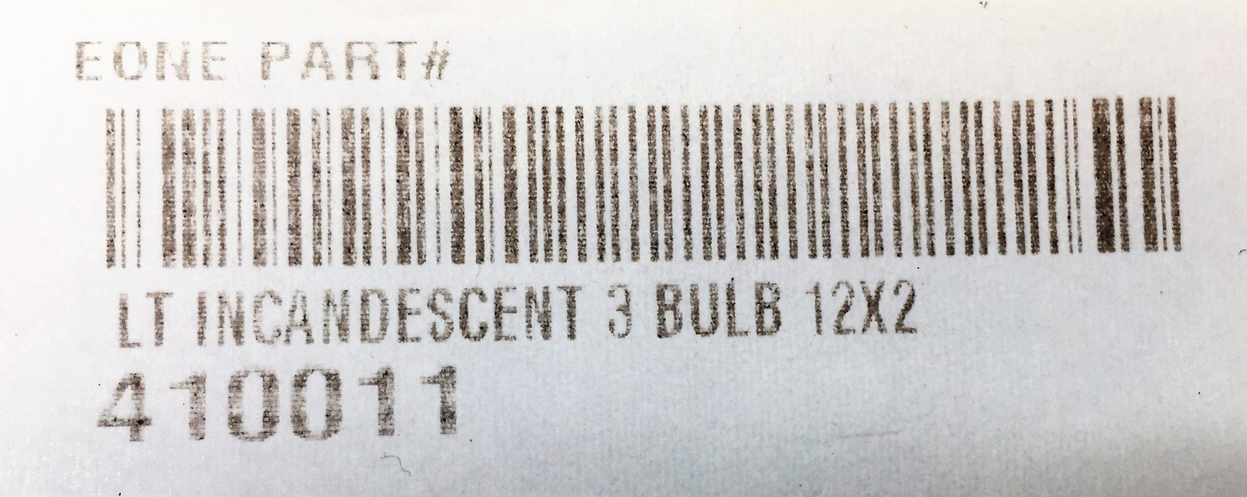 E-ONE LT Incandescent 3-Bulb 12" X 2" Light Assembly 410011 NOS