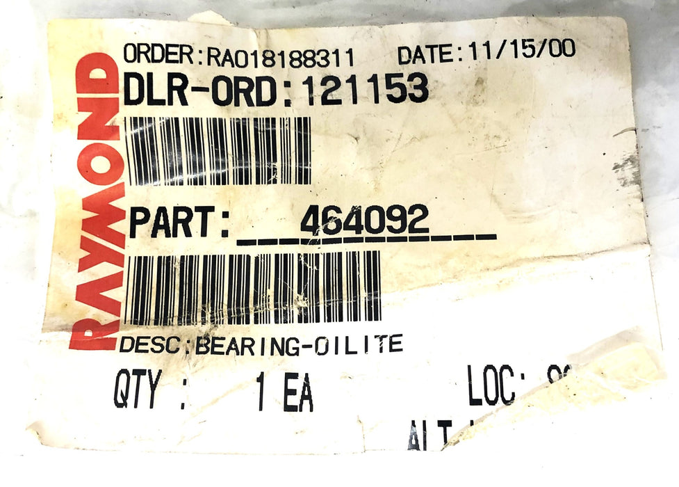 Raymond Oilite Bearing 464-092 [Lot  of 2] NOS