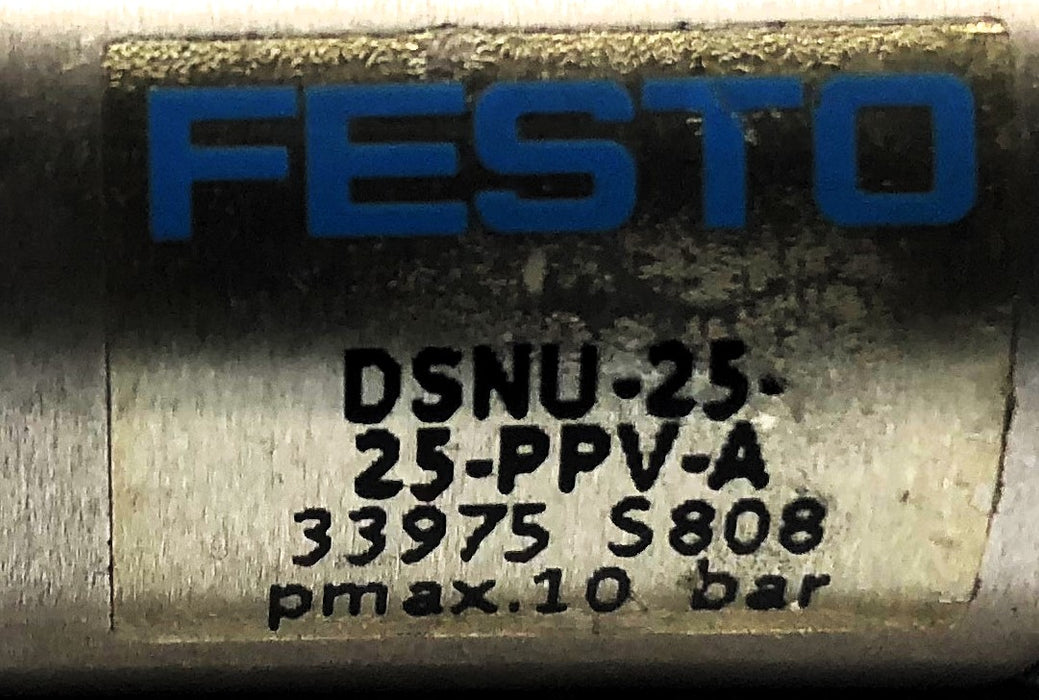 Festo 10 Bar Pmax Pneumatic Cylinder DSNU-25-25-PPV-A (33975) USED