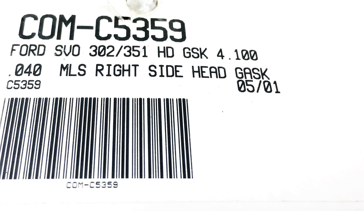 Cometic SVO 302/351 4.100 .040 MLS Right Side Head Gasket C5359 NOS