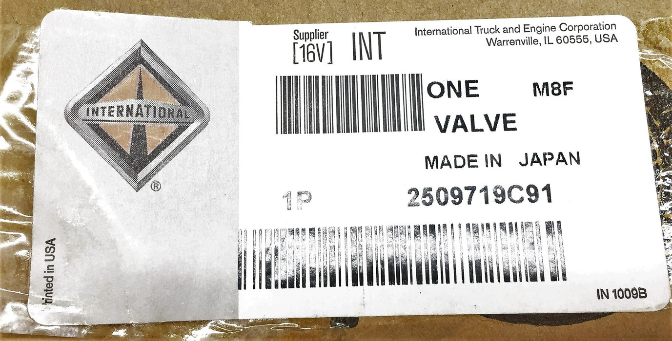 International/Navistar Valve OEM 2509719C91 NOS