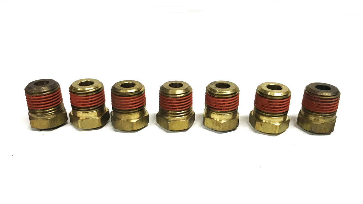 Alcon 1/2 inch Brass Quick Connect Fitting [Lot of 7] NOS