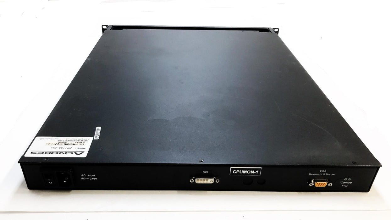 Acnodes 19" Slide-Out Rackmount Monitor (with Lock) RP1195-DVI USED