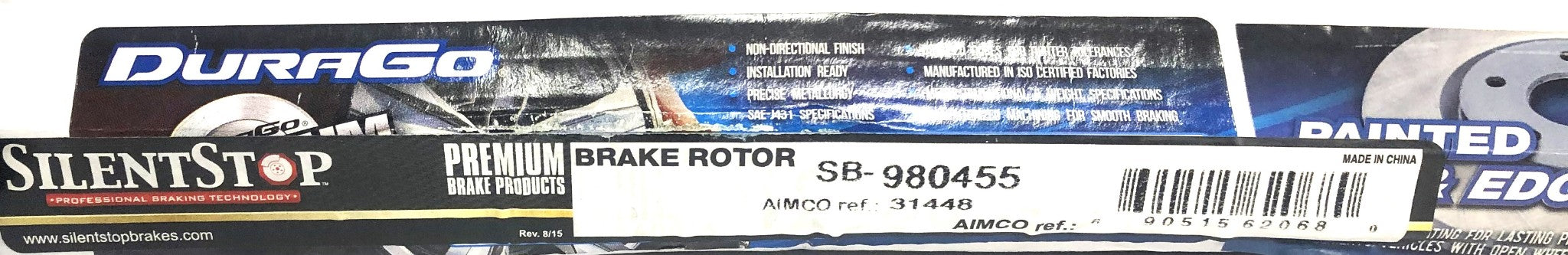Silent Stop DuraGo Front Brake Disc Rotor SB-980455 NOS