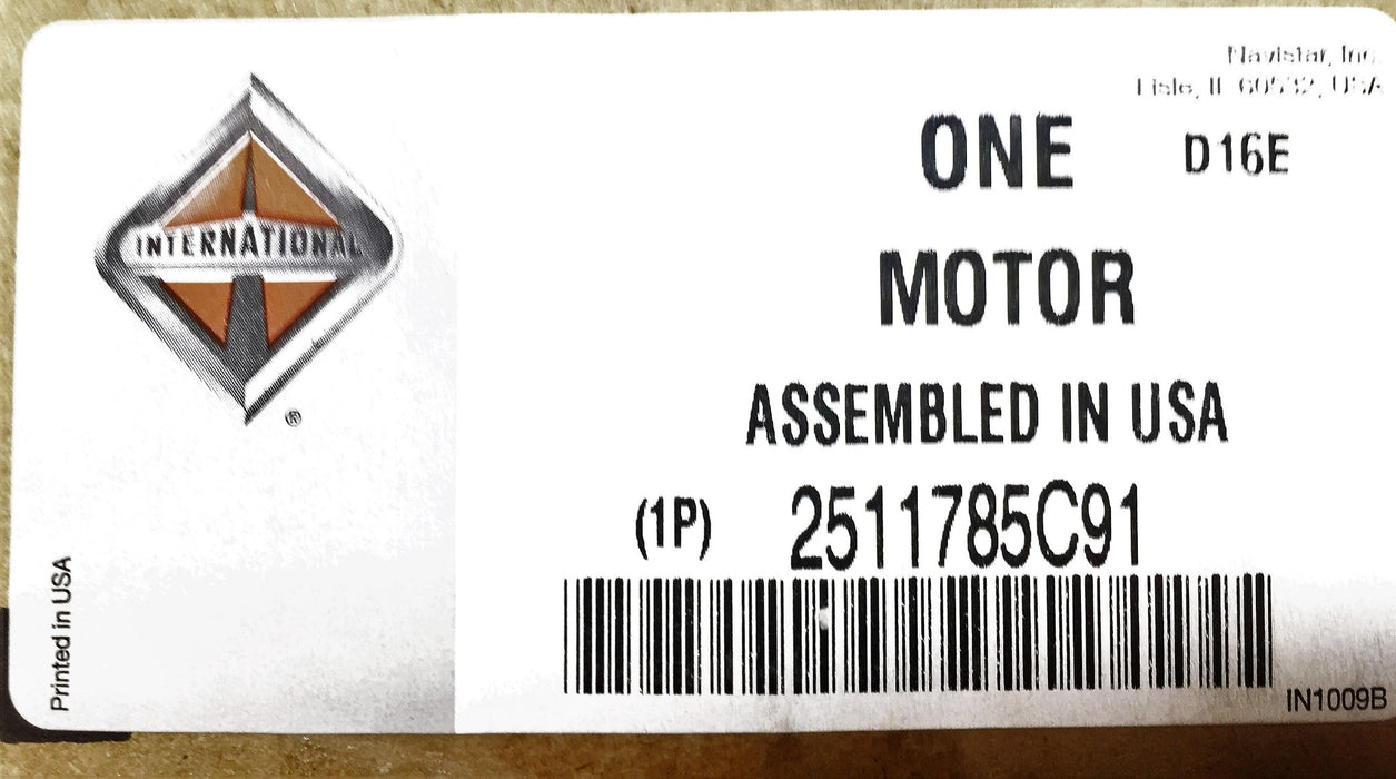 International/Navistar Motor OEM 2511785C91 NOS