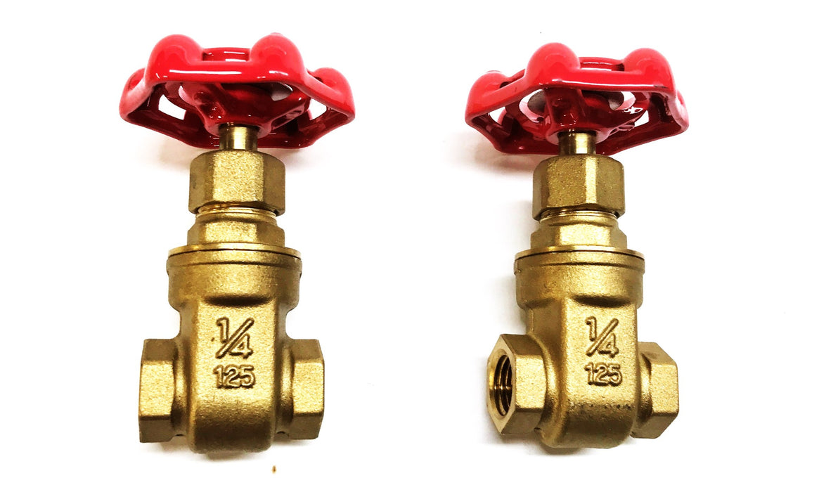Kitz 1/4" 125 PSI Brass Stop Valve [Lot of 2] NOS