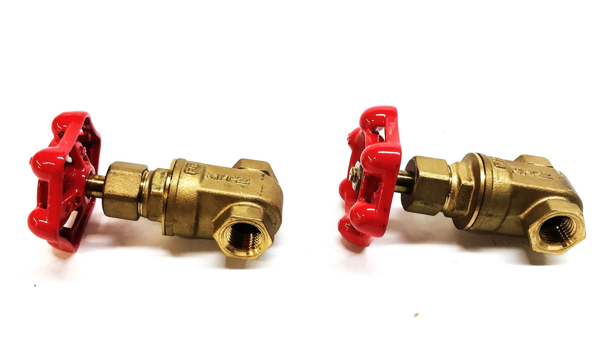Kitz 1/4" 125 PSI Brass Stop Valve [Lot of 2] NOS