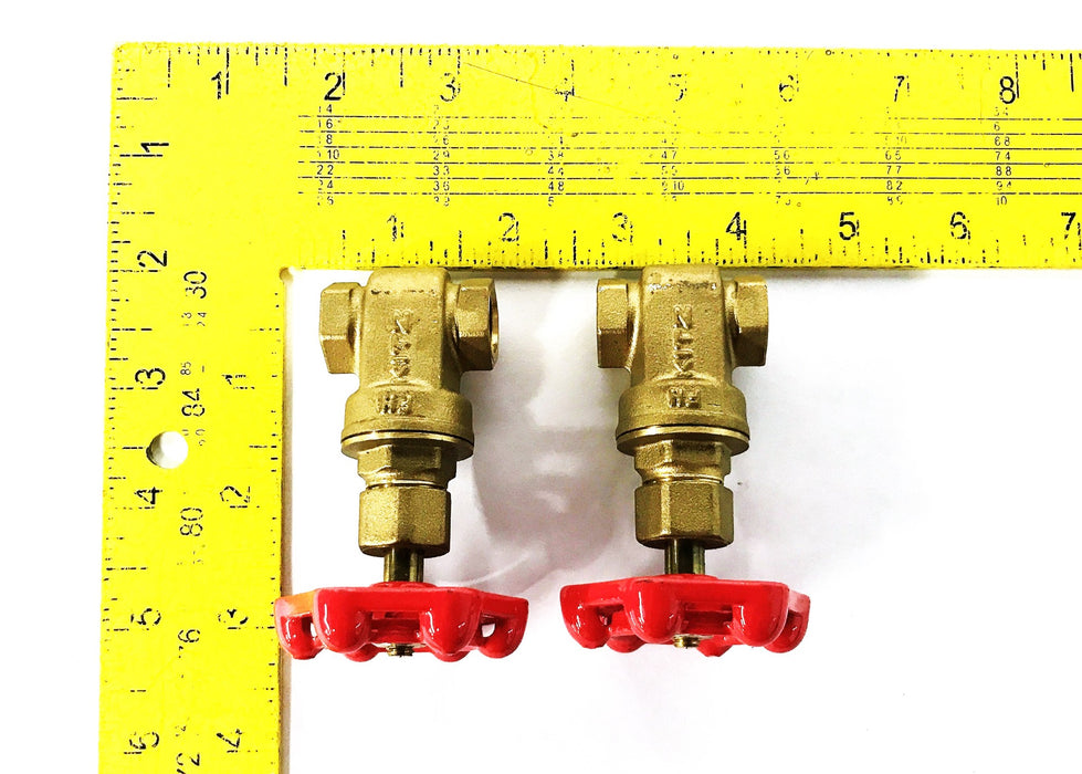 Kitz 1/4" 125 PSI Brass Stop Valve [Lot of 2] NOS