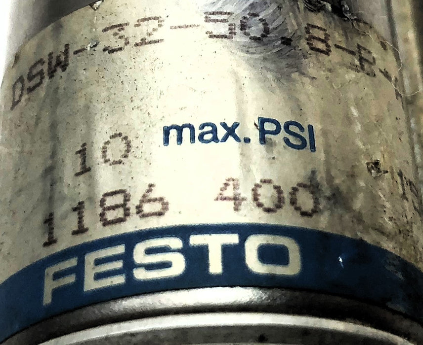 Festo 10 Bar / 150 PSI MAX Pneumatic Cylinder DSW-32-50.8-P-A USED
