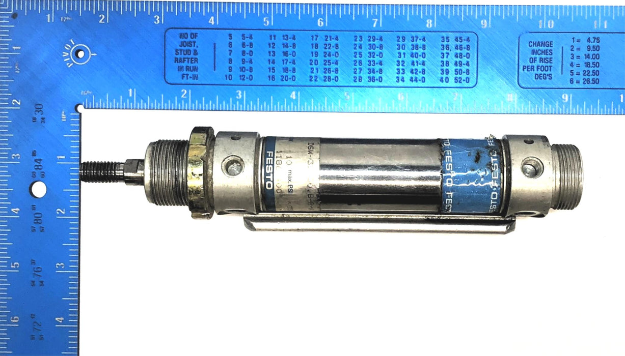 Festo 10 Bar / 150 PSI MAX Pneumatic Cylinder DSW-32-50.8-P-A USED