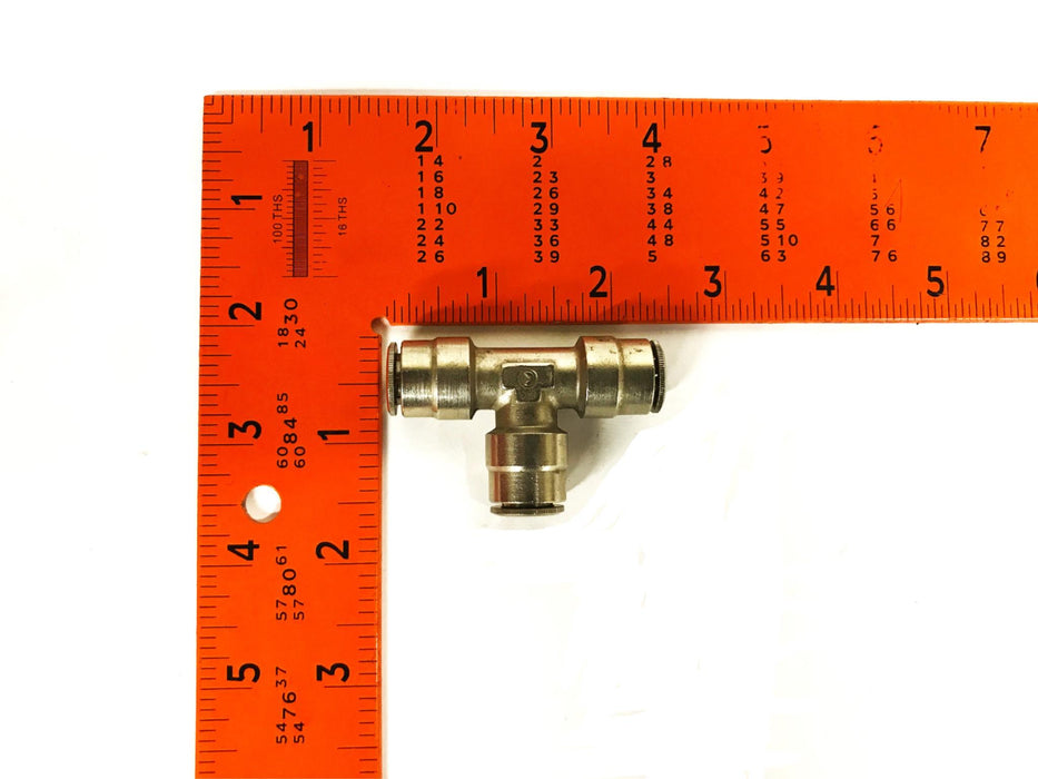 Unbranded 5/8 inch Stainless Steel Quick-Connect Union Tee Hose Fitting NOS