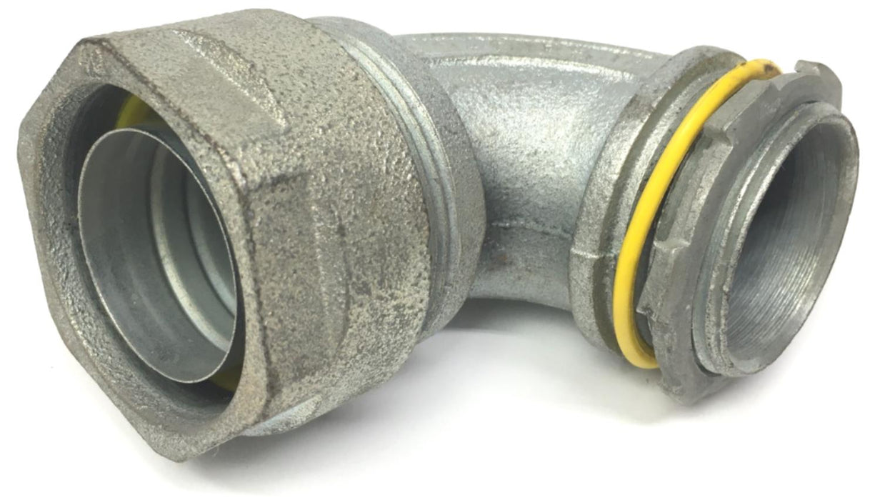OZ Gedney 4Q9125 Liquidtight Connector, 90Â° 1-1/4", Non-Insulated, Malleable NOS
