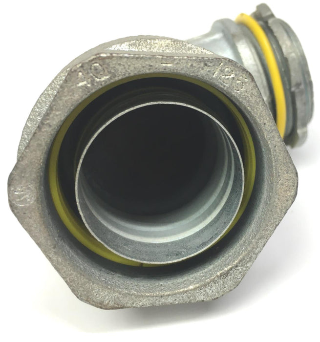 OZ Gedney 4Q9125 Liquidtight Connector, 90Â° 1-1/4", Non-Insulated, Malleable NOS