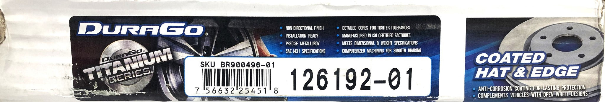 DuraGo Brake Disc Rotor BR900496-01 (126192-01) NOS
