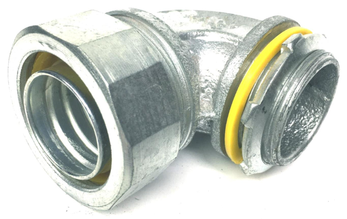 CROUSE HINDS LT12590 1 1/4" LIQUIDTIGHT 90Â° CONNECTOR NON-INSULATED NOS
