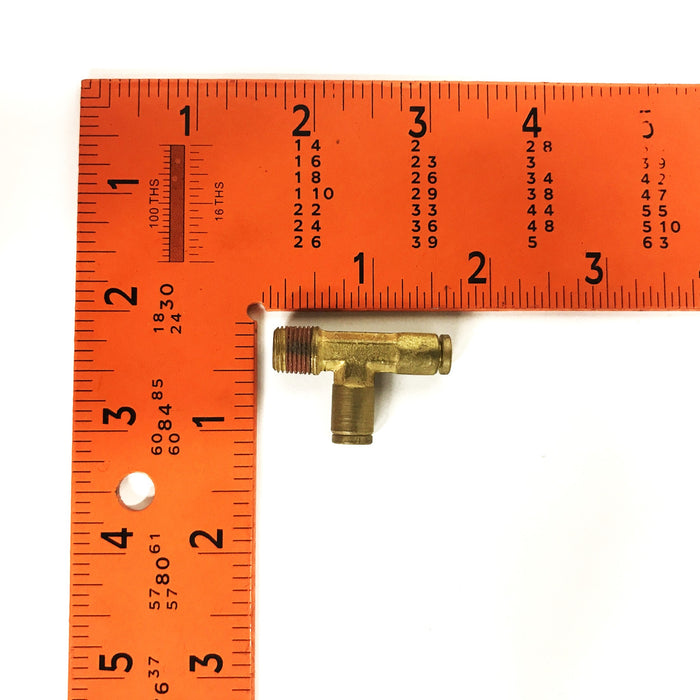 Unbranded Brass 1/8 inch Male x 1/8 inch Quick Connect Tee [Lot of 7] NOS