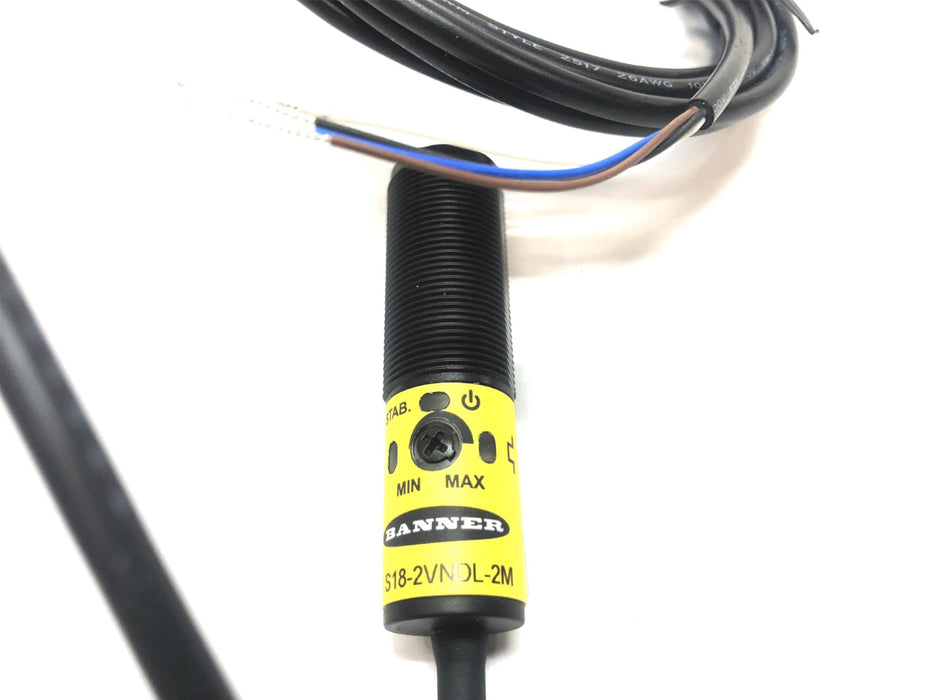 Banner Engineering Diffuse Optical Sensor S18-2VNDL-2M NOS