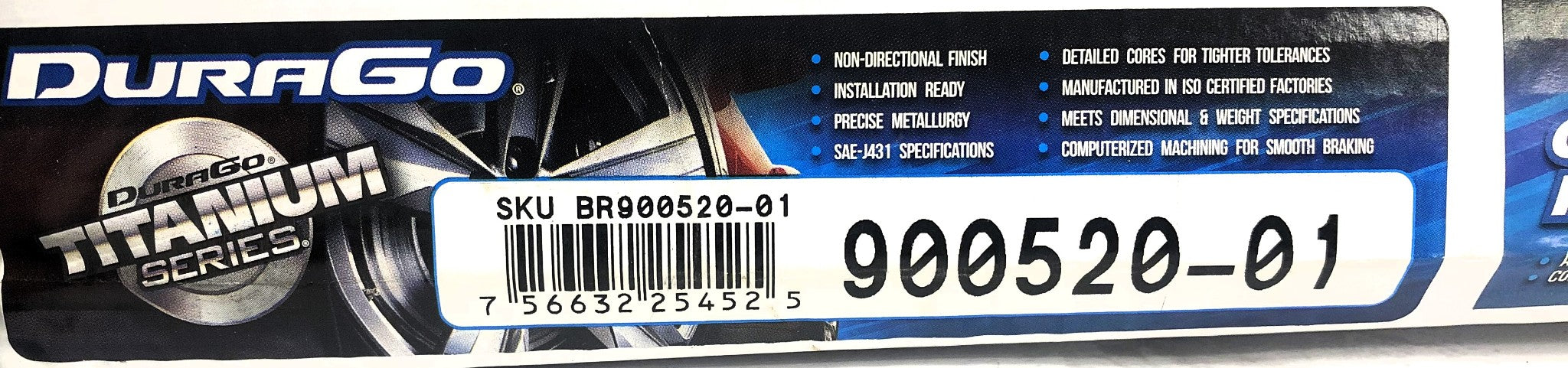 DuraGo Brake Disc Rotor BR900520-01 (900520-01) NOS