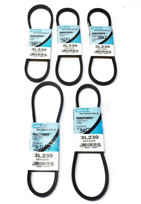 Carlisle "Durapower" Light Duty V-Belt 3L230 (9R585) [Lot of 5] NOS