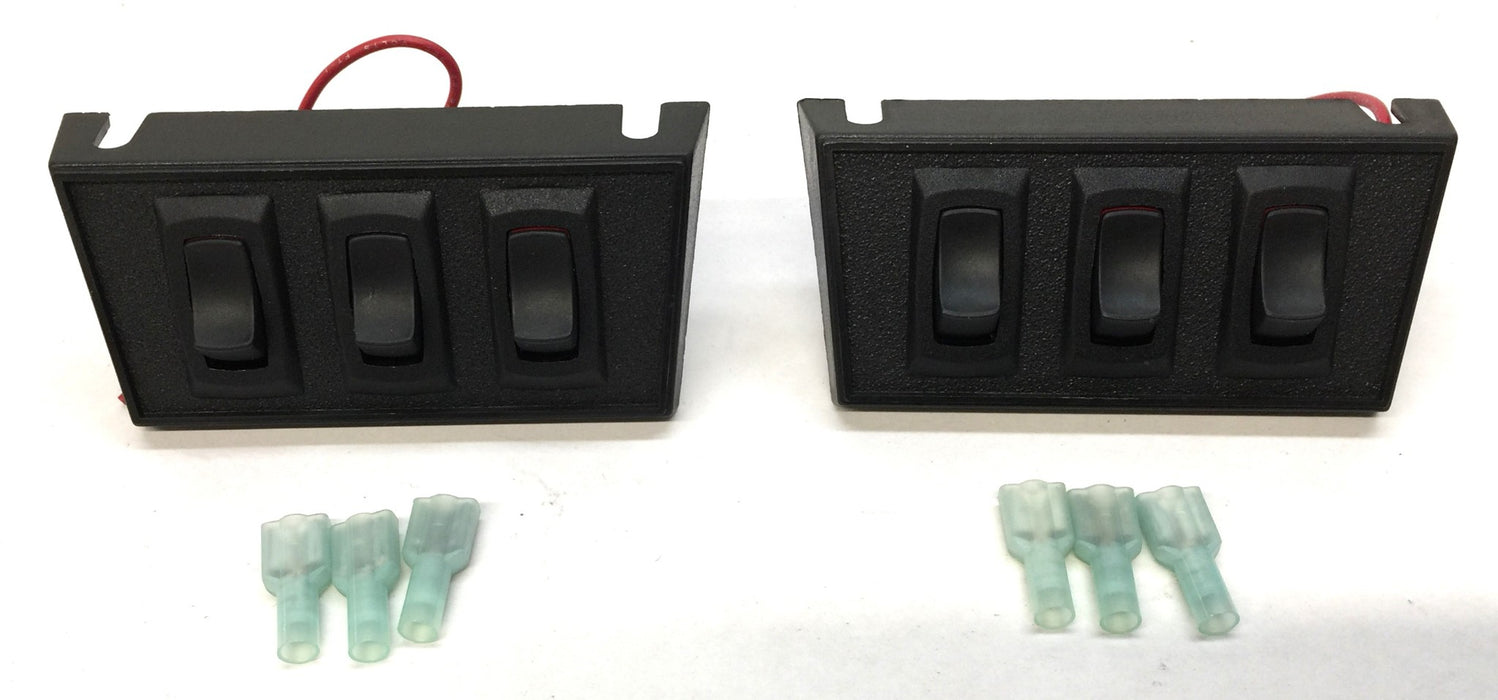 Sound Off Inc. Three Switch Control Panel PIEKPU2 [Lot of 2] NOS