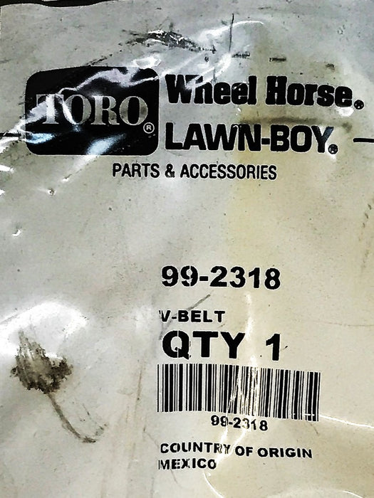 Toro OEM Wheel Horse Lawn Boy V-Belt 99-2318 NOS
