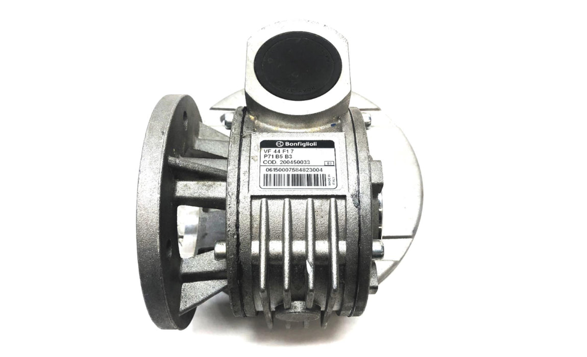 Bonfiglioli Right Angle Gearbox VF 44 F1 7 P71 B5 B3 (VF44F17-P71B5B3) NOS