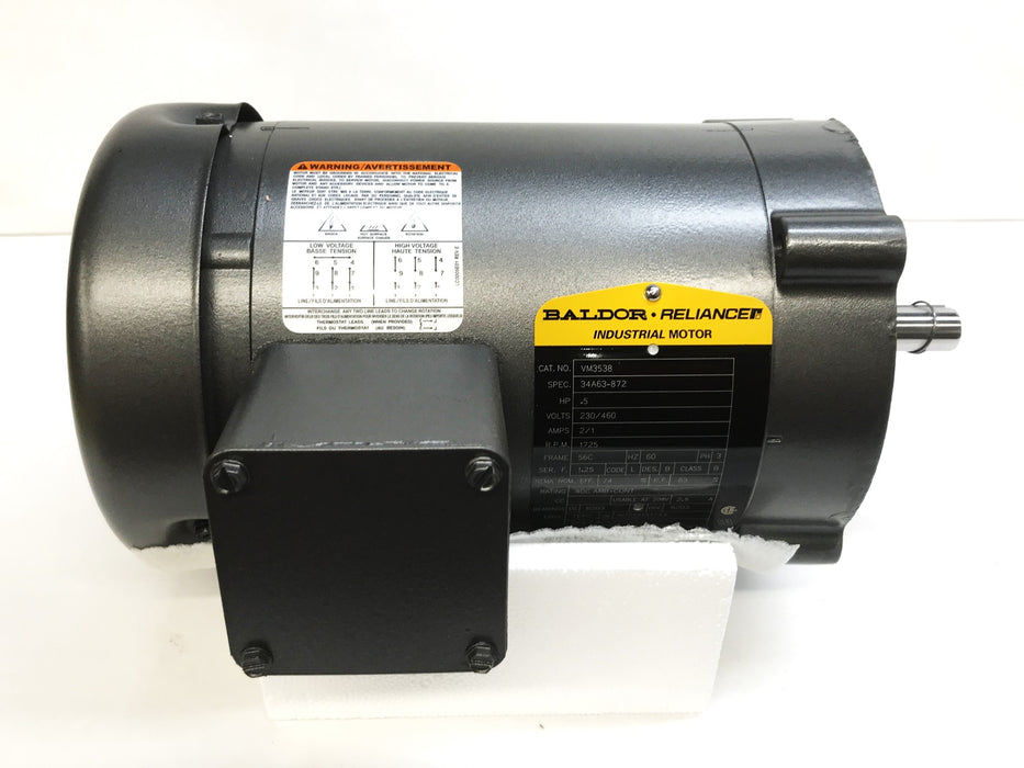 Baldor Reliance 0.5 HP Electric Motor VEM3538 NOS