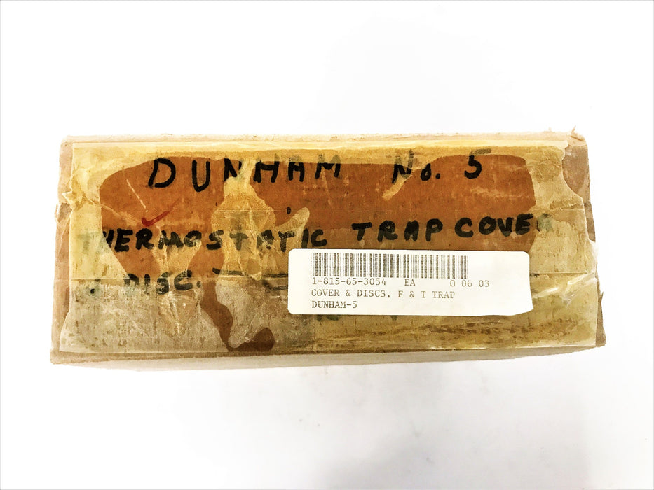 Dunham Thermostatic Trap Cover and Disc (with Gasket) No. 5 NOS
