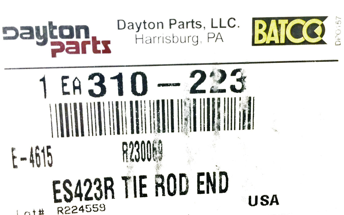 Dayton Parts Tie Rod End 310-223 (E-4615) NOS