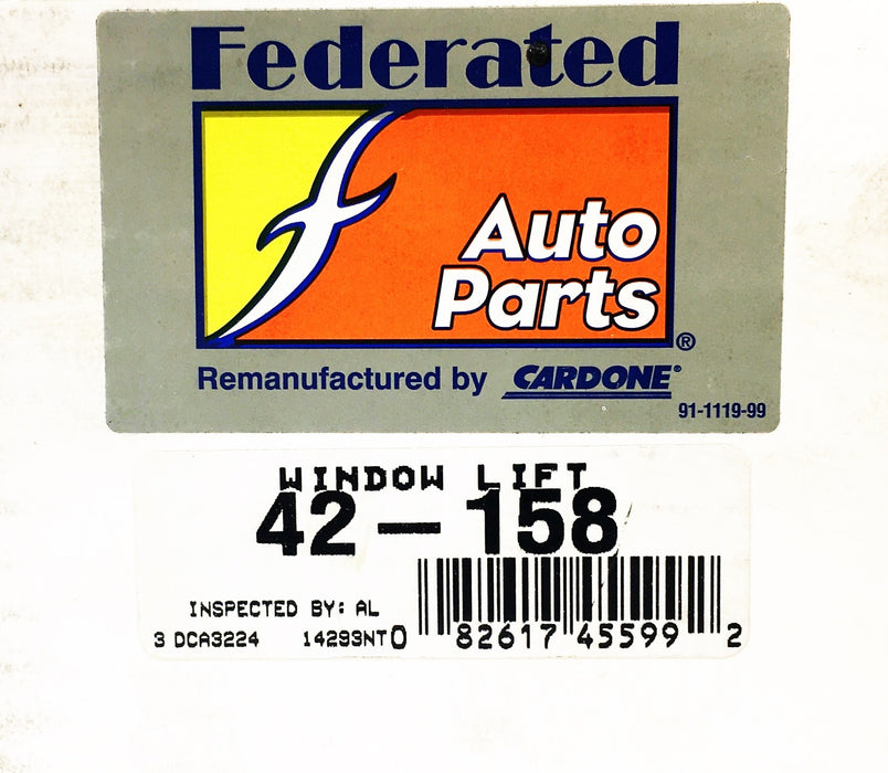 Federated Auto Parts Cardone Window Lift Motor 42-158 REMANUFACTURED