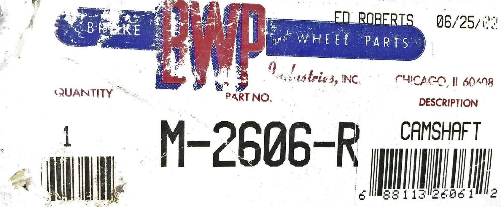 BWP Camshaft M-2606-R NOS