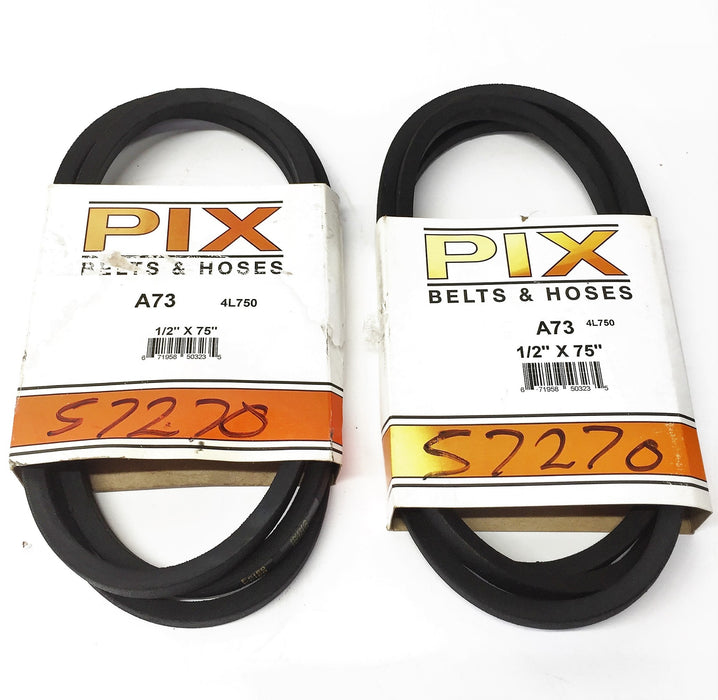 Pix 1/2" x 75" Classical V-Belt A73 (4L750) [Lot of 2] NOS