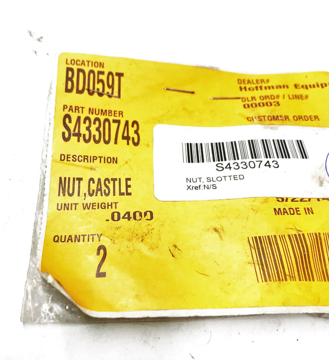 Daewoo/Doosan Castle Nut S4330743 [Lot of 2] NOS