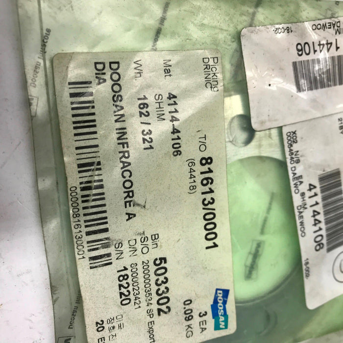Doosan Shim 4114-4106 [Lot of 3] NOS