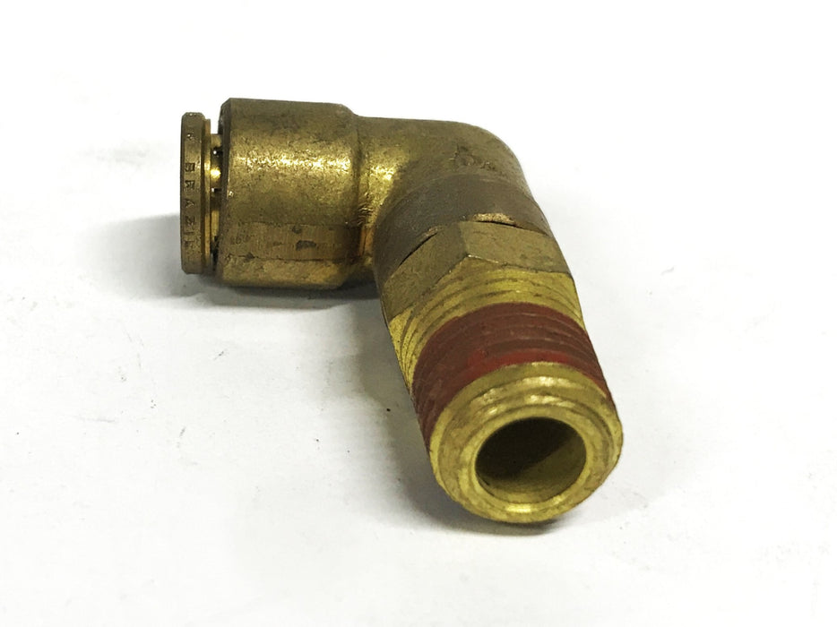 Unbranded Brass 3/8 inch Quick Connect x 1/4 inch Male NPT Elbow [Lot of 4] NOS