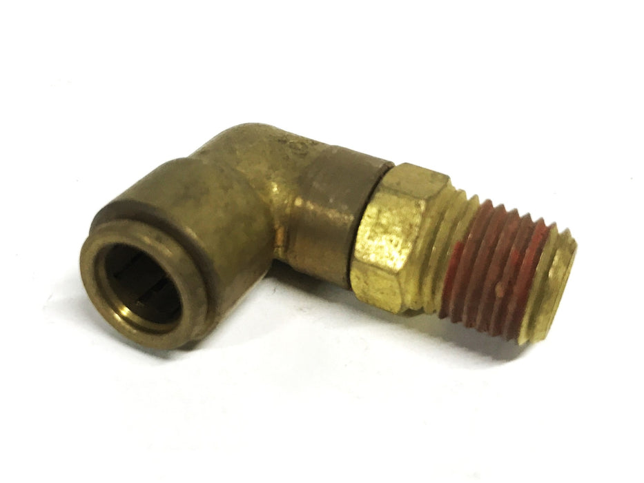 Unbranded Brass 3/8 inch Quick Connect x 1/4 inch Male NPT Elbow [Lot of 4] NOS