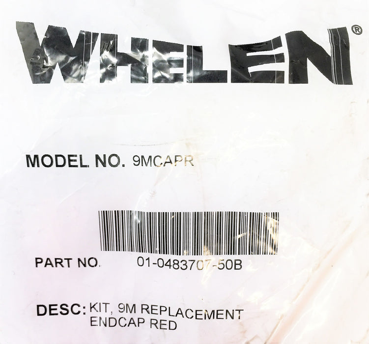 WHELEN 9MCAPR Replacement End Cap Red Lens 01-0483707-50B (0483707-50B) NOS