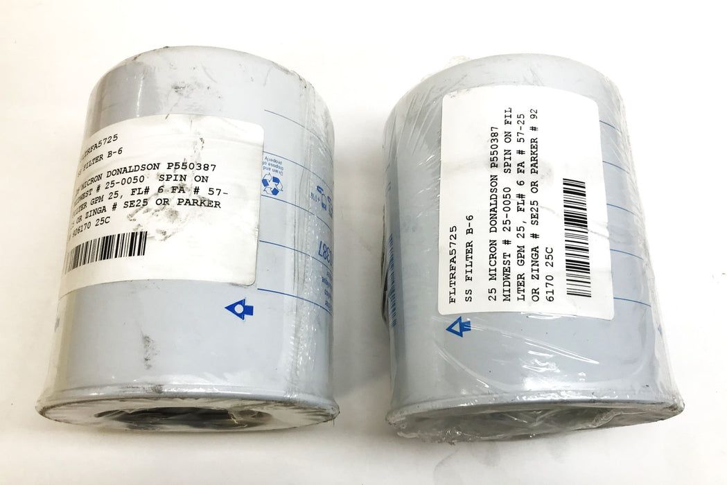 Donaldson Spin-On Hydraulic Filter P550387 [Lot of 2] NOS