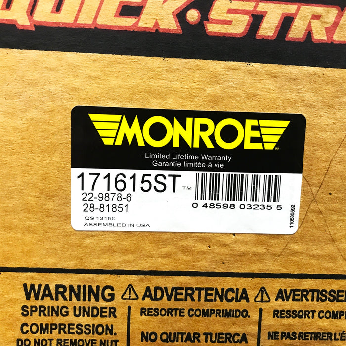 Monroe Quick-Struct Suspension Strut and Coil Assembly 171615ST NOS