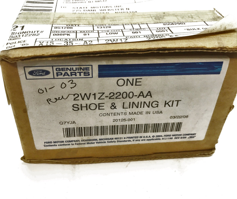 Ford OEM Brake Pad Set 2W1Z-2200-AA NOS