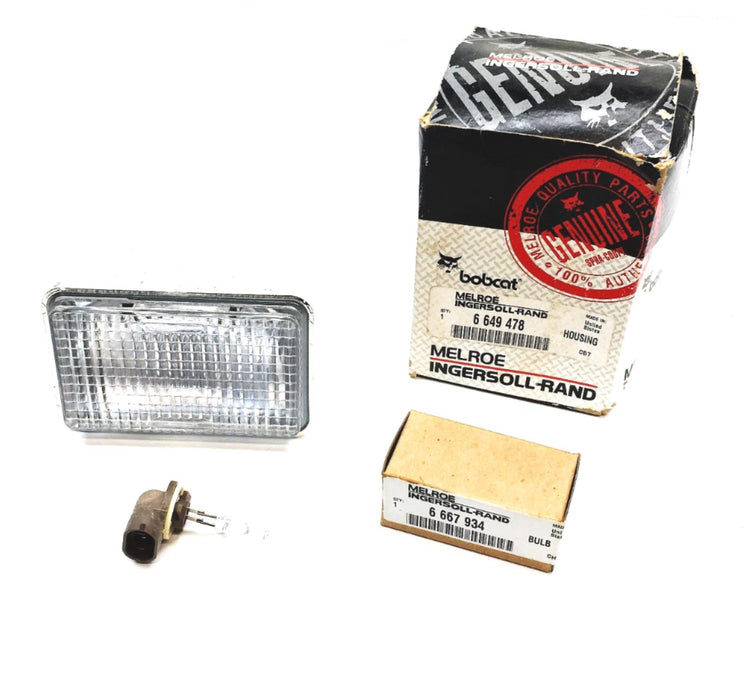 Ingersoll Rand Bobcat Headlight Housing With Replacement Bulb 6649478 NOS