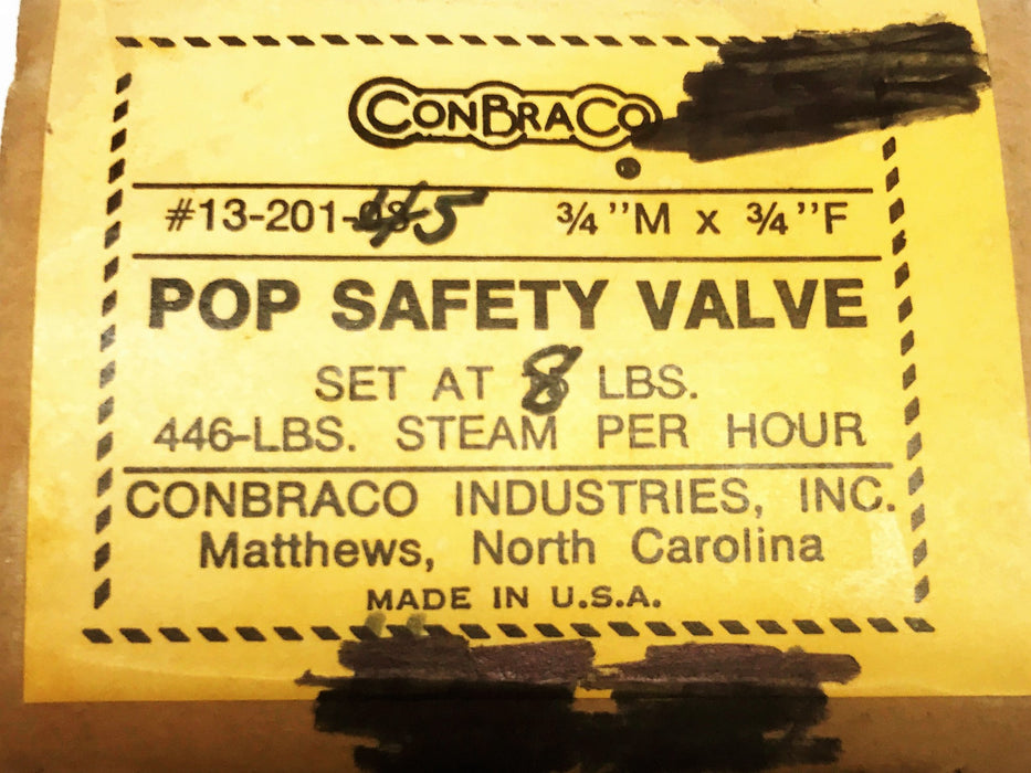 Conbraco 3/4" Chrome Pop Safety Valve 13-201-45 NOS